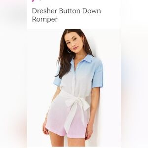 BNWT Dresher Button Down Romper Lilly Pulitzer